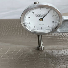 Load image into Gallery viewer, Taupe Grey Croco print leather
