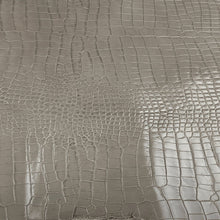 Load image into Gallery viewer, Taupe Grey Croco print leather