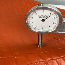 Load image into Gallery viewer, Papaya Croco Print Leather