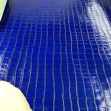 Load image into Gallery viewer, Greek Blue Croco Print Leather