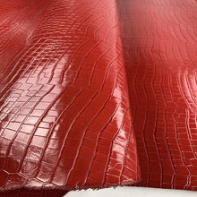 Load image into Gallery viewer, Rouge Croco Print Leather