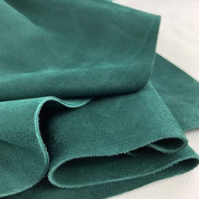 Load image into Gallery viewer, Pine Green Split Suede Leather