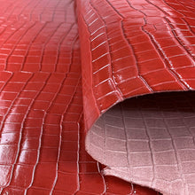 Load image into Gallery viewer, Rouge Croco Print Leather