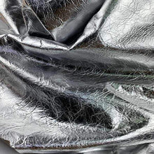 Load image into Gallery viewer, Silver Creased Metallic Leather