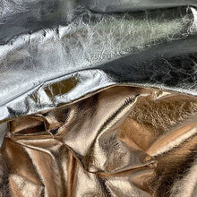 Load image into Gallery viewer, Silver Creased Metallic Leather