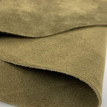 Load image into Gallery viewer, Khaki Split Suede Leather
