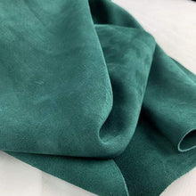 Load image into Gallery viewer, Pine Green Split Suede Leather