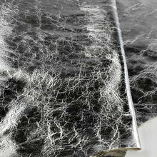 Load image into Gallery viewer, Silver Creased Metallic Leather