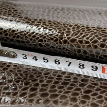 Load image into Gallery viewer, Brown Glossy Snake Print Leather