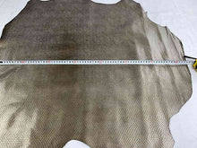 Load image into Gallery viewer, Bronze Glossy Snake Print Leather