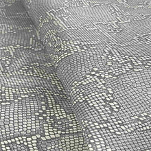 Load image into Gallery viewer, Light Grey Snake Print Leather