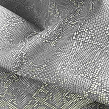 Load image into Gallery viewer, Light Grey Snake Print Leather