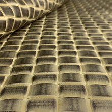 Load image into Gallery viewer, Beige Woven Stamped Leather