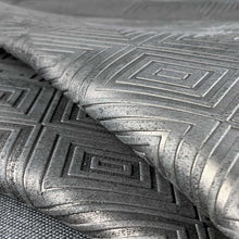 Load image into Gallery viewer, Black Square Stamped Leather