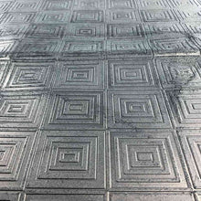 Load image into Gallery viewer, Black Square Stamped Leather