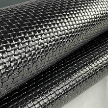 Load image into Gallery viewer, Black Glossy Stamped Leather