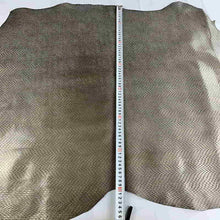 Load image into Gallery viewer, Bronze Glossy Snake Print Leather