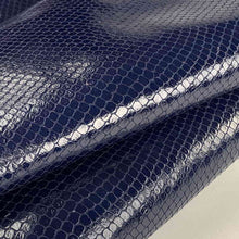 Load image into Gallery viewer, Dark Blue Glossy Snake Print