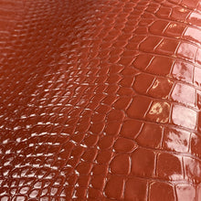 Load image into Gallery viewer, Tile Red Glossy Croco Print Leather
