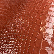 Load image into Gallery viewer, Tile Red Glossy Croco Print Leather