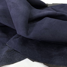 Load image into Gallery viewer, Dark blue Stretch Suede leather
