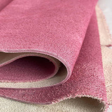 Load image into Gallery viewer, Pink washed suede leather 2mm