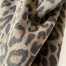 Load image into Gallery viewer, Gray Leopard Split Suede Leather