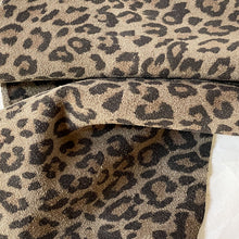 Load image into Gallery viewer, Gray Leopard Split Suede Leather