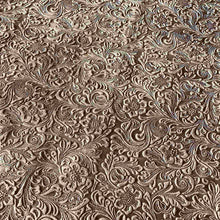 Load image into Gallery viewer, Light Brown Floral Print Leather