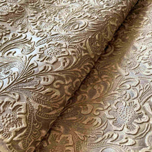 Load image into Gallery viewer, Light Brown Floral Print Leather