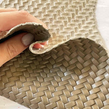 Load image into Gallery viewer, Light Taupe Woven Pattern Leather
