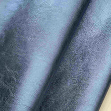 Load image into Gallery viewer, Midnight Blue Metallic Leather