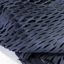 Load image into Gallery viewer, Navy Blue Fishnet Laser cut Leather