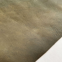 Load image into Gallery viewer, Olive Green Waxed Crazy Horse Leather