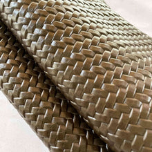 Load image into Gallery viewer, Olive Woven Pattern Leather