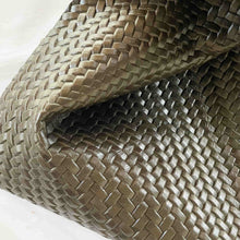 Load image into Gallery viewer, Olive Woven Pattern Leather
