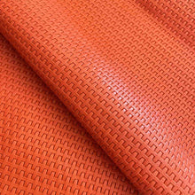 Load image into Gallery viewer, Orange Stamped Woven Leather
