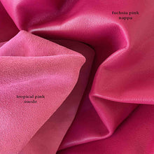 Load image into Gallery viewer, Fuchsia Pink Nappa Leather and suede