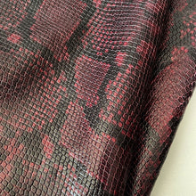 Load image into Gallery viewer, Plum Snake Print Leather