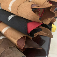Load image into Gallery viewer, Vegetable tanned waxed leather scraps 2kg