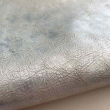 Load image into Gallery viewer, Silver Metallic Goatskin Creased