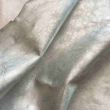 Load image into Gallery viewer, Silver Metallic Goatskin Creased