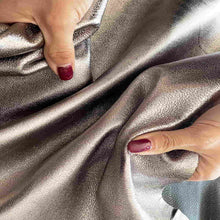 Load image into Gallery viewer, Silver Metallic Leather
