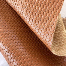 Load image into Gallery viewer, Tabba Brown Woven Pattern Leather