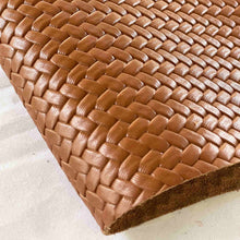 Load image into Gallery viewer, Tabba Brown Woven Pattern Leather