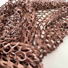 Load image into Gallery viewer, Taupe Fishnet Laser cut Leather