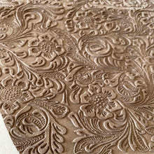 Load image into Gallery viewer, Taupe Floral Print Leather