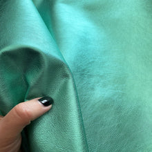 Load image into Gallery viewer, Turquoise Metallic Goatskin