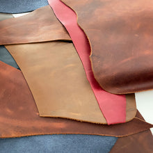 Load image into Gallery viewer, Vegetable tanned waxed leather scraps 2kg