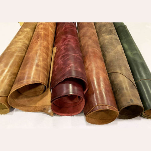 waxed leather hides